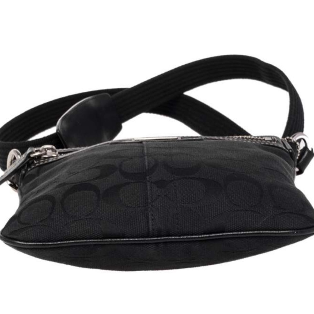 Coach Penelope Swingpack Black Signature Canvas Leather Crossbody Messenger Bag - Picture 5 of 11